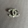 Used CHANEL brooch, silver, authentic