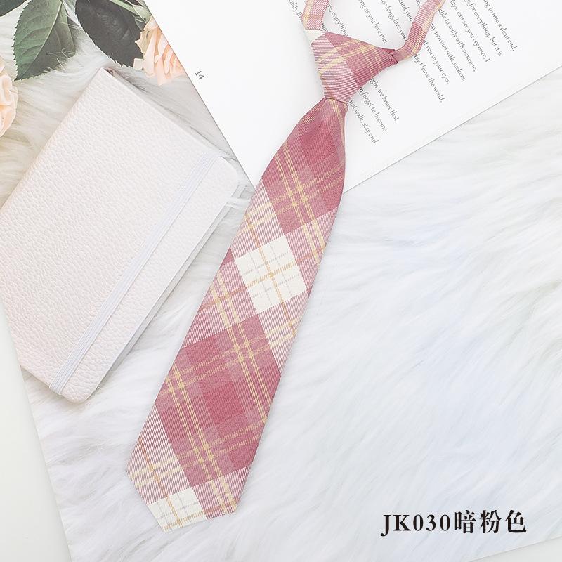 Креативный галстук без узлов, студенческий принт, цветная клетка, галстук Jk