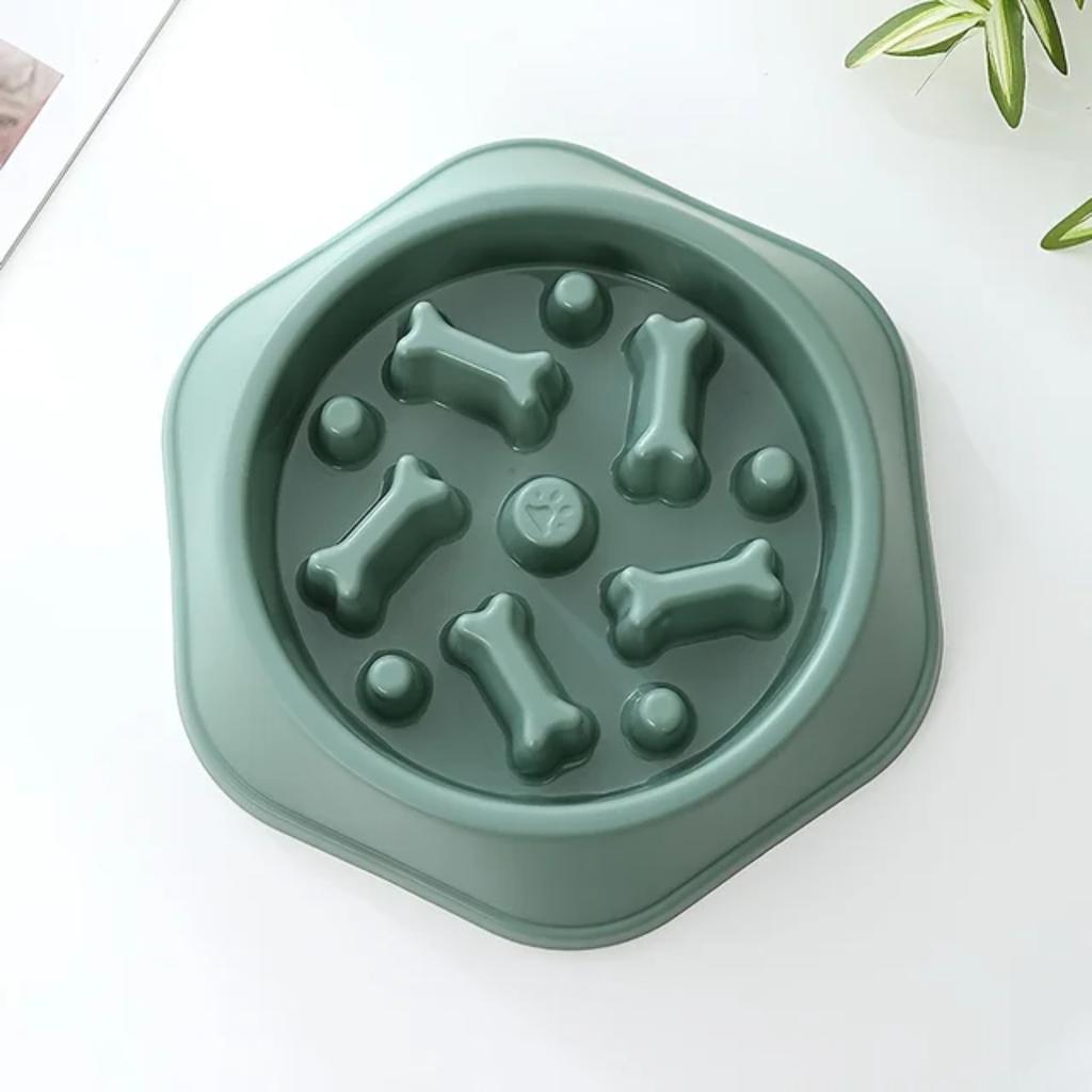 New Large Capacity Slow Feeder Pet Bowl for Dog and Cat - Anti Slip, Non-choking Design for Anxiety Relief - Slow Food Feeding P