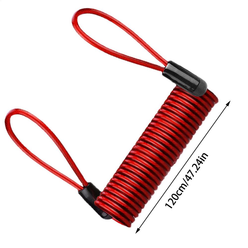 Bike Spring Cable Lock Anti-Theft Disc Lock Motorcycle Security Reminder Cable Bike Scooter Protection Accessories