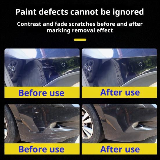 Воск для удаления царапин на автомобиле Паста для ремонта царапин на автомобиле Полировальный воск с губкой-аппликатором