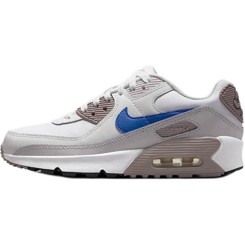 Nike Air Max 90 Износостойкие Дышащие Низкие Детские Беговые Кроссовки Белый/Серый/Синий Детские HF6358-105