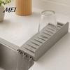 Sink Draining Mat Silicone Kitchen Faucet Mat, Foldable Splash Guard with Suction Cup, Countertop 5 Degrees Slope Water for Bathroom Multi-functional