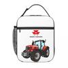 Трактор Massey Ferguson Красный Трактор Изолированная Сумка-Ланчбокс для Женщин Детей Портативные Контейнеры для Еды Термо-Ланчбокс Сумка-Тоут
