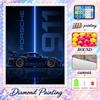 porsche Diamond Painting Kit 5D Full Drill DIY Diamond Mosaic Wall Art Home Decor