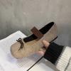 Женские трендовые туфли-балетки с бантом Мэри Джейн с квадратным носком 2025 Зима Новые Лолита Балетные Повседневные Туфли Модные Платье Zapatillas Mujer