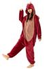 Пижама кигуруми Дракон OLAOLA для Хэллоуина, животное, пушистый дракон, теплая и фланелевая, унисекс, для взрослых, красная, костюм, костюм, пижама, непродуваемая