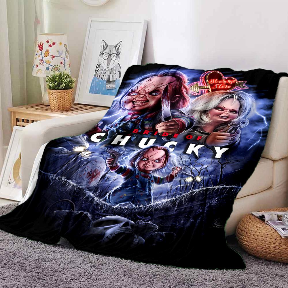 1pc Blanket - CHUCKY Print Design,Lightweight Blanket for Sofa,Bed- Soft &Warm,Gift for All Seasons