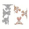 Easter Rabbits Metal Cutting Dies Templates Molds Embossing Stencils Die Cuts for Scrapbooking Cards Making Decorations