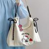 TOUHELLOKITTY Hello Kitty Kt Canvas Bag Women's Tote Bag Large Capacity Relaxation Korean Lazy Wind