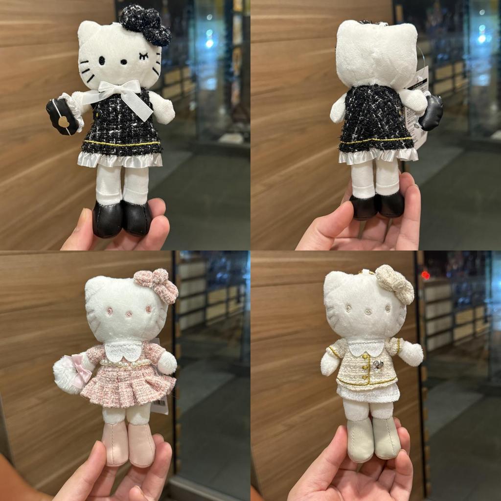 Long Leg Hello Kitty Plush Pendant With Dress And Bow Decoration For Kids School Bag Decor