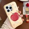 Red Apple 16pro Max Mobile Phone Case 17 Three Dimensional with Pendant Iphone15 Suitable for 13 Niche 11