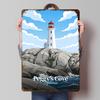 Peggys Cove Lighthouse Tinplate Poster Custom Wall Art Vintage Metal Signs Retro Tin Plaque for Man Cave Garage Decorations