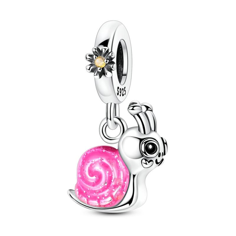 Новинка Шармы Медно-розовое Сердце Любви Подвеска-шарм для девочек Подходит для оригинального браслета для женщин DIY Ювелирный подарок