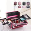 Large Capacity Aluminum Makeup Case for Beauty, Hairdressing, Nail Art & Microblading Storage