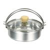 Pearl Metal Petit Cook Stainless Steel Kimchi Jjigae Pot with Glass Lid, 16cm, HB-2467