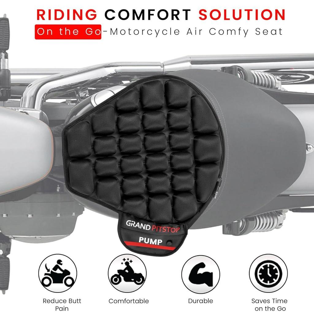 Полиэстеровая надувная воздушная подушка для сиденья с насосом|Дышащая сетчатая наволочка и нескользящее дно|Идеально подходит для медицинских учреждений, офиса, дома, мотоцикла