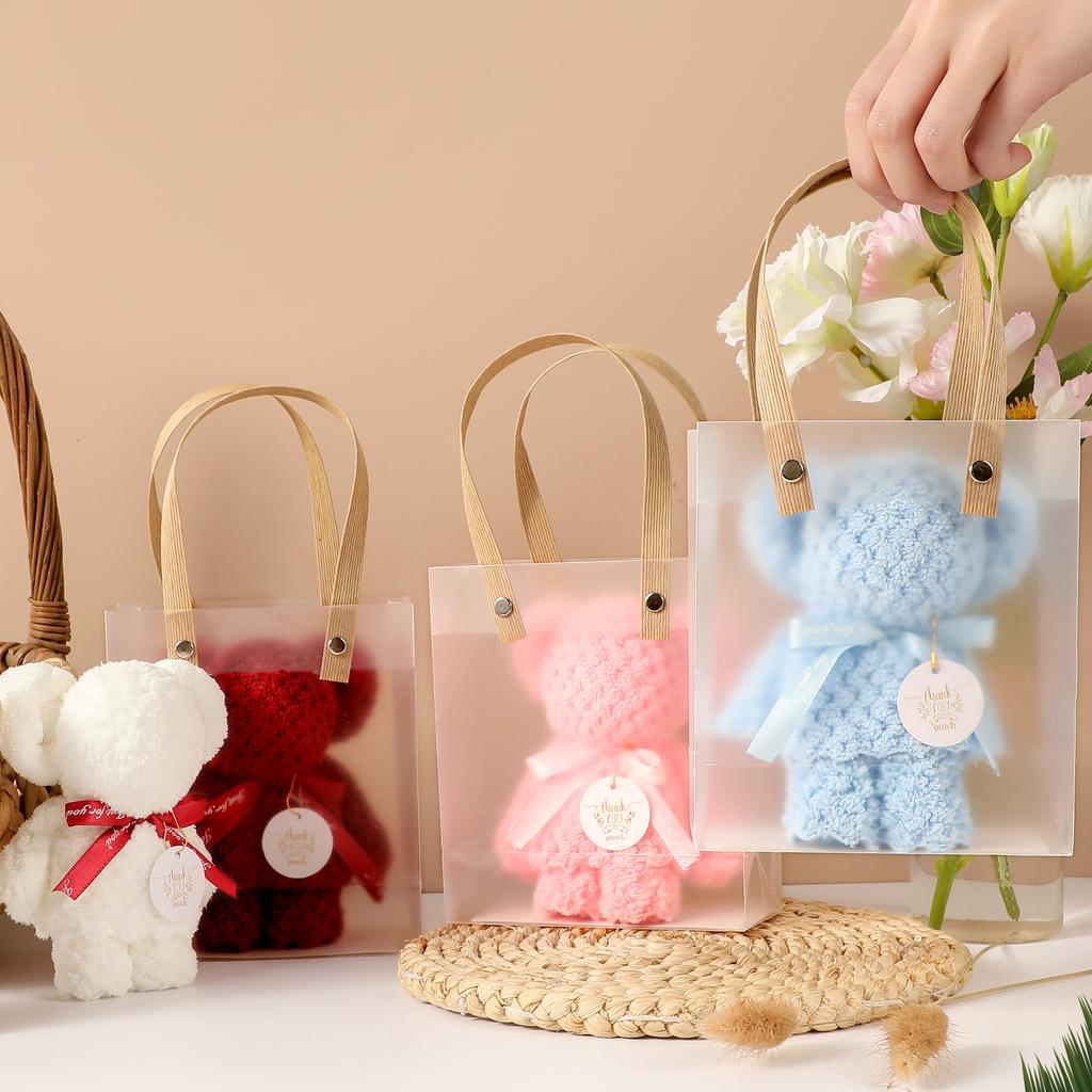 Полотенце в клетку с ананасом и медведем с ручным подарком на мероприятие, большая сумка, свадебный подарок для подружки невесты