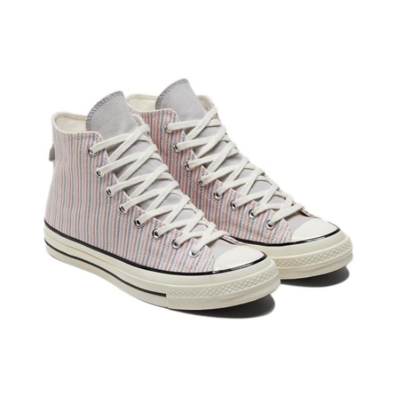 Converse 1970-е Полосатые Повседневные Высокие парусиновые Унисекс Розовый Фиолетовый