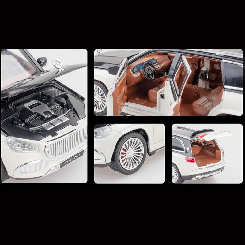 1/24 Scale Gls600 Alloy Model Car Children's Toy Car Gift Ornaments Simulation SUV Car Model Boys Collection