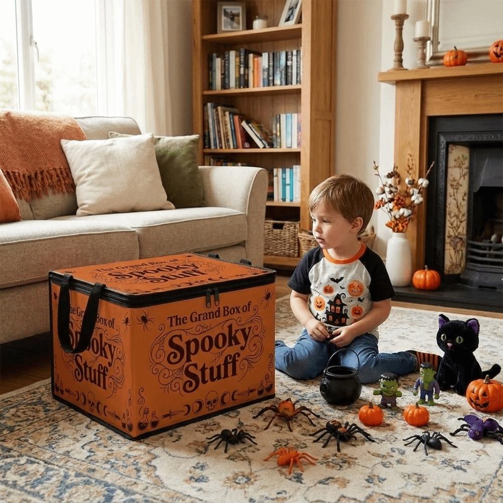 Space Saving Halloween Storage Bin Large Capacity Clothing Storage Basket Dormitory