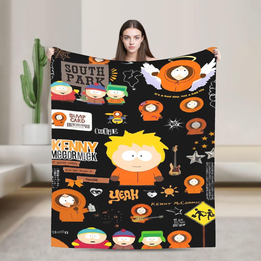South Parks Flannel Blanket Autumn Soft Warm Bedding Throws for Child Couch Chair Funny Bedspread Sofa Bed Cover