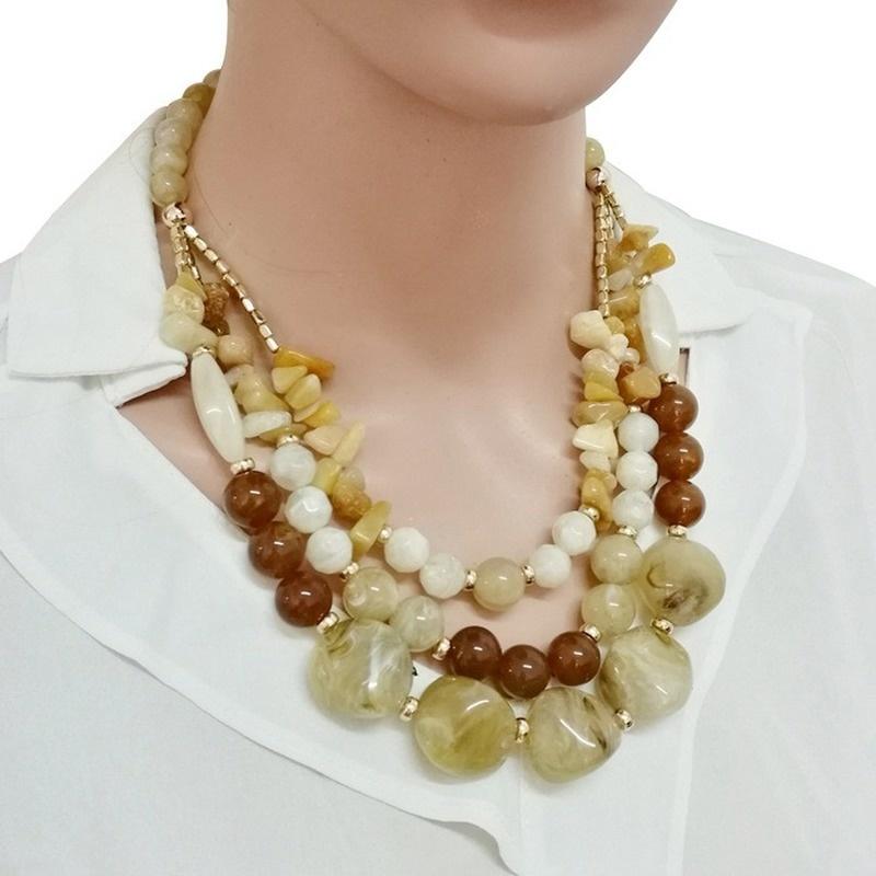 Винтажное колье и серьги, ручная работа