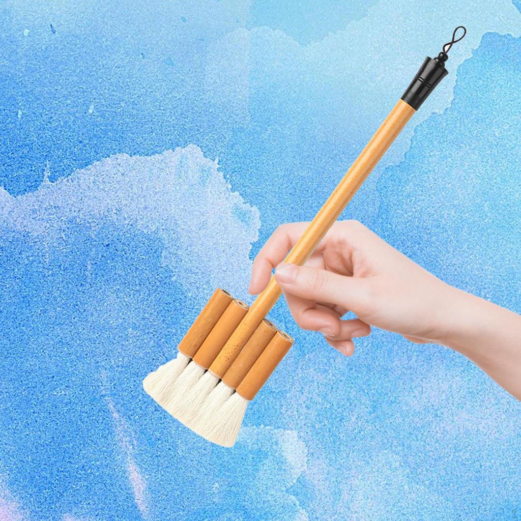 Кисть из хека из козьей шерсти, художественные кисти, многофункциональные, прочные, плоские краски для овец, художник