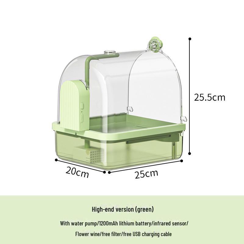 Ванночка для птиц - Черный Феникс Пион Клетка для птиц с внешней купалкой для попугаев