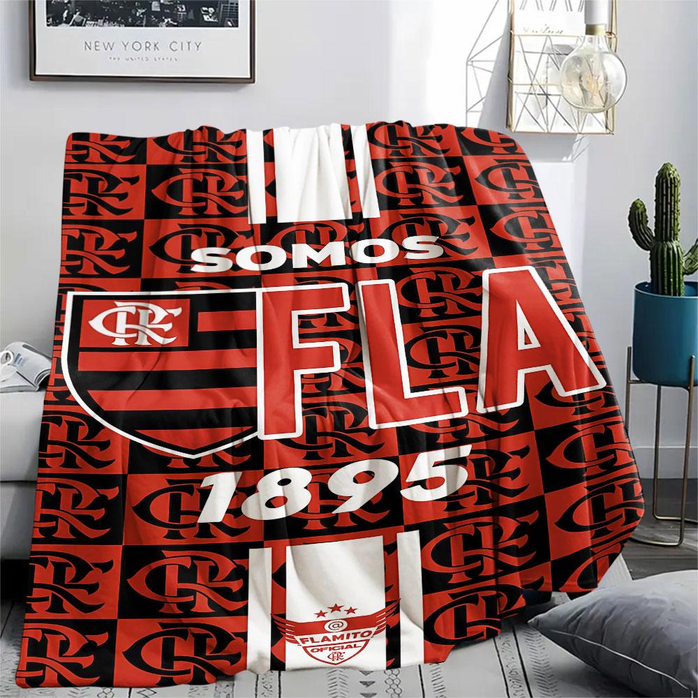 1PC Clube de Regatas do Flamengo Patterned Flannel Blanket Suitable For All Seasons for Home Decor Warmth and Comfort Gifts Holiday Present