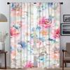 Элегантные шторы для комнаты, фотоаппарат, красивые цветы, домашний интерьер, шторы, 2 шт., тюль для спальни, оконная занавеска, перегородка для ребенка