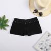 Women Shorts Wear Resistant Acrylic Fiber Women Hollow Out Mini Shorts Swimwear