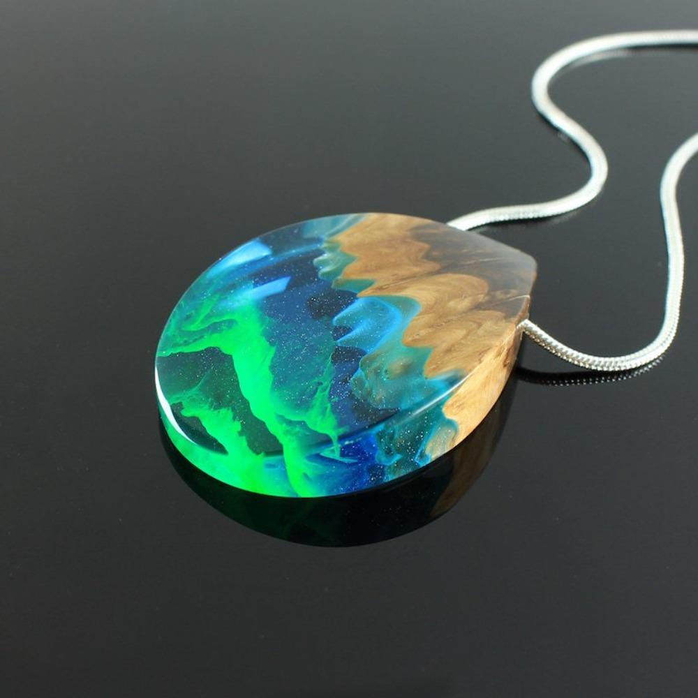 Подвеска из смолы JMXD-log, звездный свет, полярное сияние, пара, подарок на день рождения, праздник.