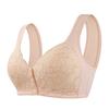 Sponge Cup Front Buckle Breathable Middle-aged and Elderly Lingerie Women's Strapless Vest Lace Large Bra
