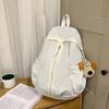 Schoolbag Solid Color Backpack Large Capacity 1011 New Trend School Bag Junior High School Student Bag Portable and Lightweight Travel Bag