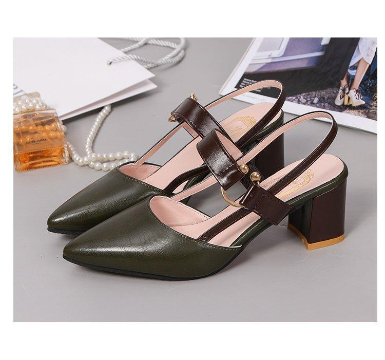 Fashion Sandals Women's Summer New Pointy Chunky Sandals Large Size Women's Fashion Woman Shoes Sandals Women 2024