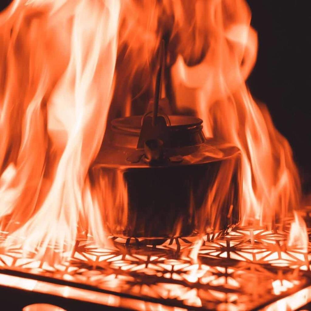 camping moon Bonfire Table Low Table Cooker Stand Set of 2 Trivets with Storage Bag MTG-TSCC