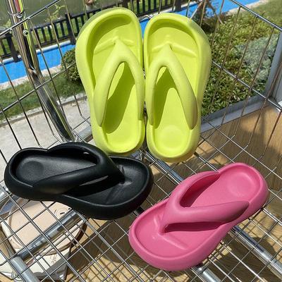 Легкие женские шлепанцы EVA с толстой подошвой - мягкие плоские сандалии нового стиля