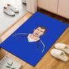 "Soccer Player Portrait on Blue" Patterned carpet, suitable as a non slip play mat for the living room and bedroom sofa