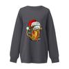 Women's Casual Round Neck Long Sleeved Pullover,Christmas  Printed Top, Long Sleeved Hoodie