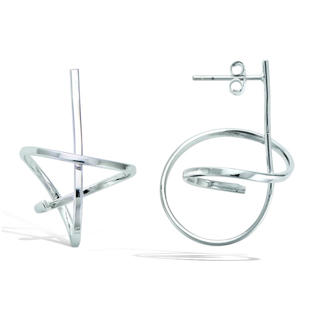 Les Trésors De Lily [Q4055] - Silver 'Choréographie' Silver Earrings (rhodium-plated) - 35x20 Mm