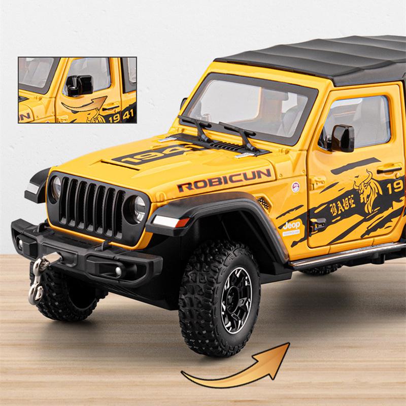 1:24 Джипа Wrangler Rubicon Металлический Модель Автомобиля Литье под Давлением Металл Внедорожники Модель Автомобиля Звук И Свет Симуляция Детские Игрушки Подарок