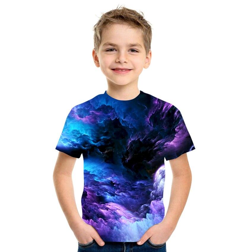 Baby Boy Cartoon Casual T-shirt Girl Abstract Fashion T-shirt Summer Short-sleeved O-neck T-shirt