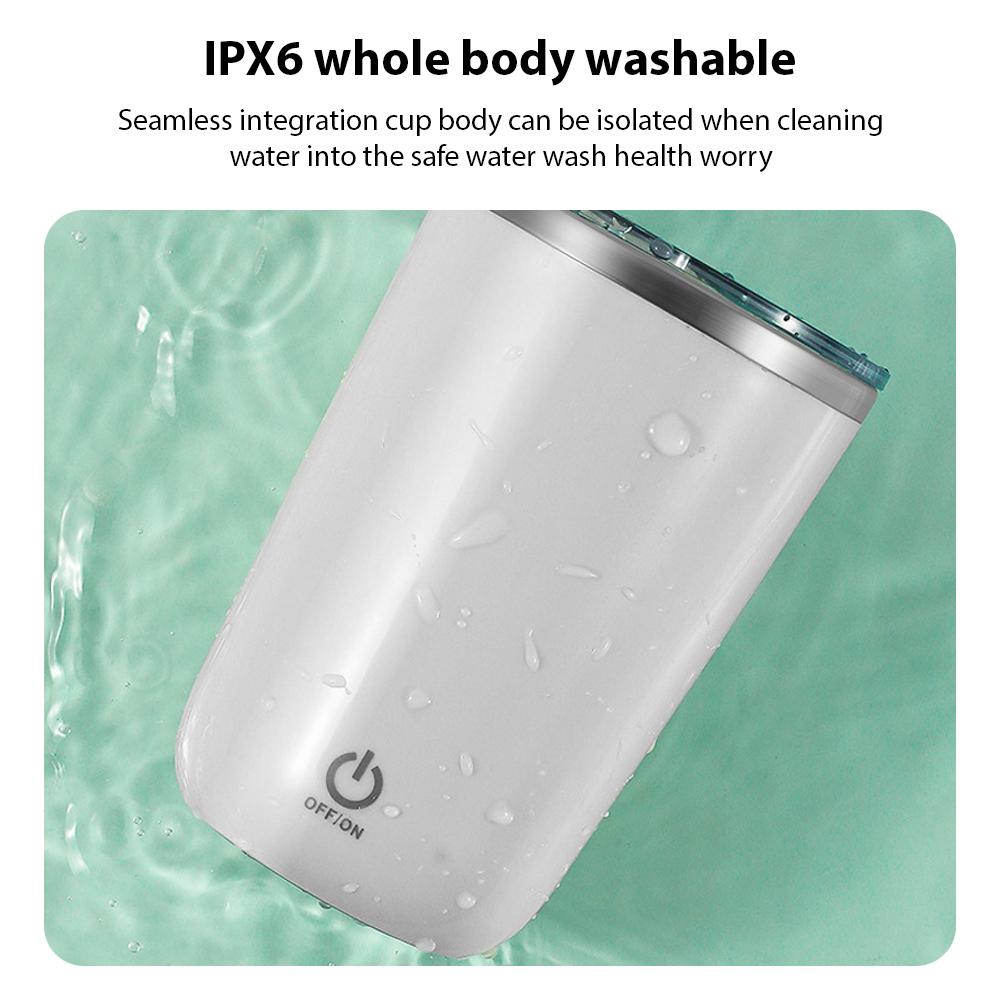 350ml Self Stirring Mug Rechargeable Non-axial Magnetic Coffee Mixing Cup with Lid 304 Stainless