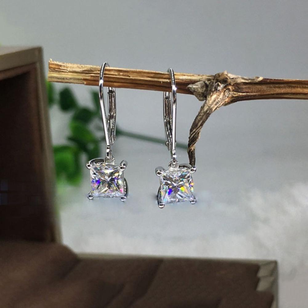 Серьги Bluelans Leverback Подарочные серьги-подвески Princess Dangle Cut Ювелирные изделия для женщин