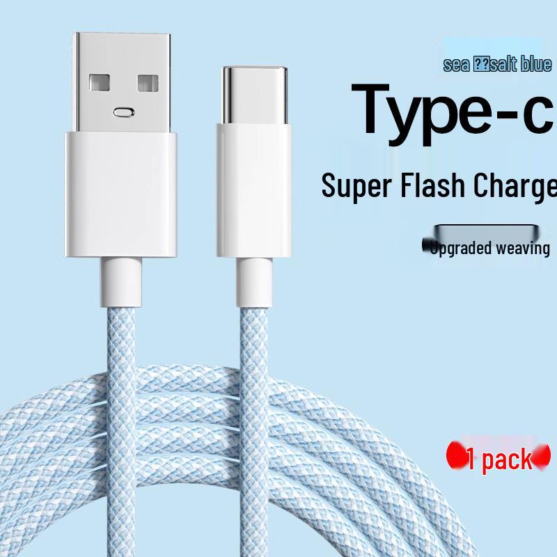 Кабель USB Type-C для быстрой зарядки 6A для Huawei, Xiaomi, Redmi, Vivo, Honor