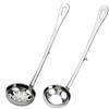 Dinnerware Stainless Steel Long Handle with Hook Soup Ladle Slotted Scoop Serving Spoon Tableware