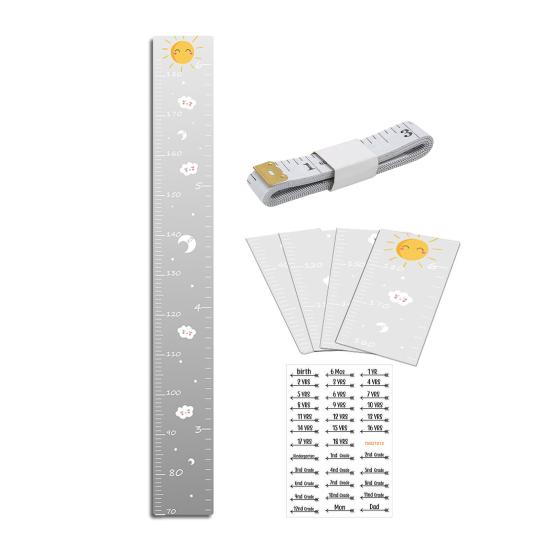 Таблица роста детей Зеркальная доска для сухого стирания Детская комната Детская спальня для младенцев и взрослых Мальчики Девочки Настенная доска для сращивания Линейка для измерения высоты