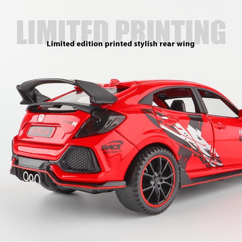 1/32 Honda Civic Type-R Alloy Model, Exquisite Desktop Ornament, The Best Collectible for Car Model Enthusiasts, Halloween Gift