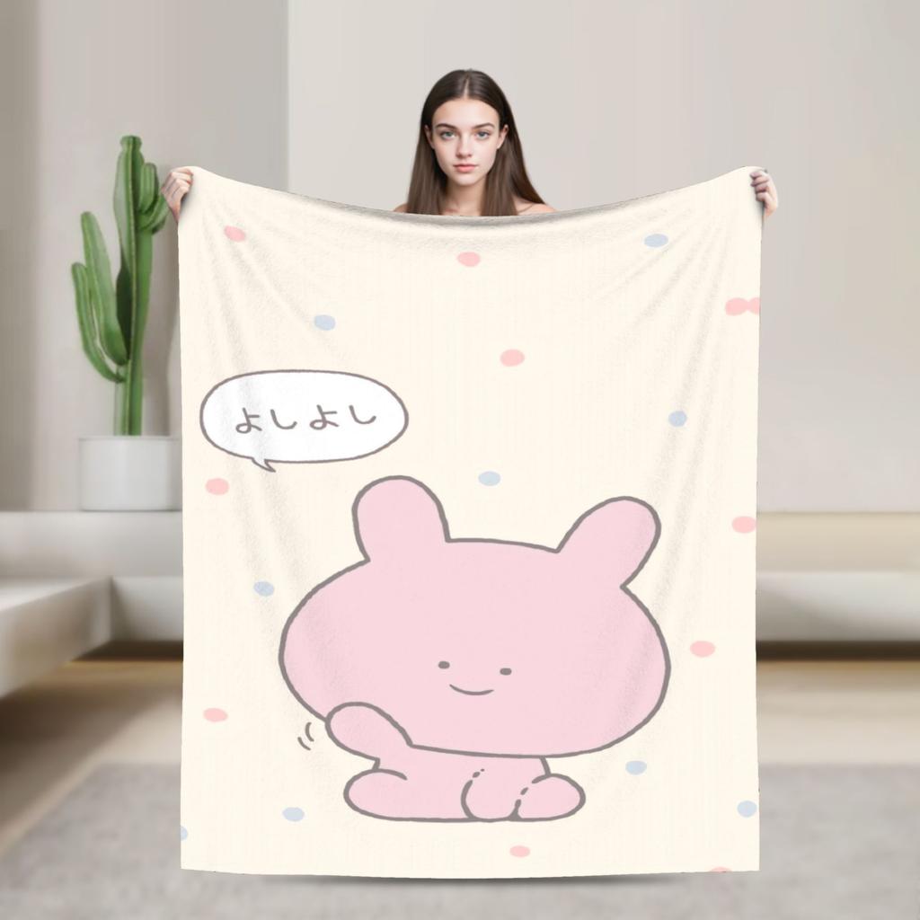 Warm Soft BlanketGirls Boys Camping A-Asamimichaan Throw Blanket Flannel Bedspread For Home Decor Fluffy Sofa Bed Cover